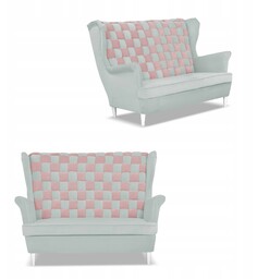 Sofa kanapa uszak CAROL DUO skandynawska Family Meble