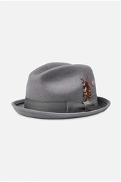 kapelusz BRIXTON - Gain Fedora Grey Dark Grey