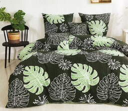 Pościel 220x200 Dwustronna Bawełna Satynowa Collection World Liście