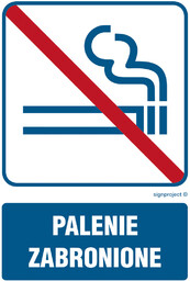 RB503 PALENIE ZABRONIONE, PN - PŁYTA PCV 1MM;