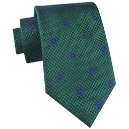 Jedwabny Krawat Męski - His Story - Zieleń,