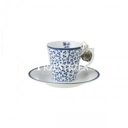 PORCELANOWA FILIŻANKA ESPRESSO ZE SPODKIEM Laura Ashley BLUEPRINTS