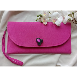 Pakamera Różowa kopertówka, torebka do ręki fuksja, różowa