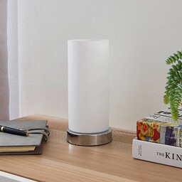 Lampa stołowa Elianna Lindby, możliwość ściemniania, biały /