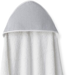 Okrycie kąpielowe 100x100 Fartuch biały szary ręcznik