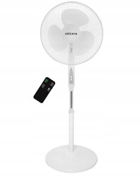 Wentylator podłogowy stojący 40 cm z pilotem biały
