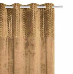 Zasłona 140 x 250 Dekoracyjna Velvet Nord Musztard