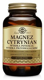 SOLGAR Magnez Cytrynian - 60vtabs