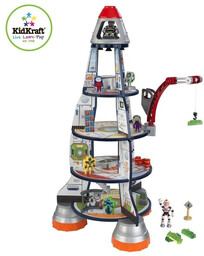 OUTLET Drewniana rakieta małego kosmonauty, 63443-Kidkraft , zabawki