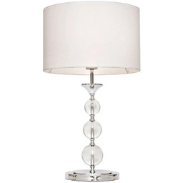 Zumaline Stołowa lampka z abażurem REA RLT93163-1W szklana