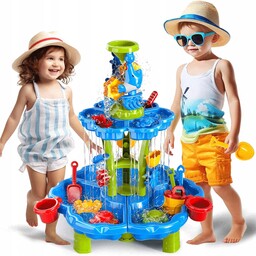 Duży Stolik Wodny Stół Piaskownica 3 Piętra