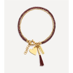 Pakamera Bransoletka z granatami i pozłacaną zawieszką My