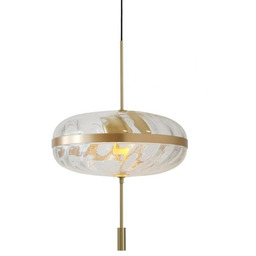 Lampa wisząca CHAPLIN 360 mosiądz - LED, szkło