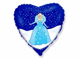 Balon foliowy serce Elsa Frozen - Kraina Lodu