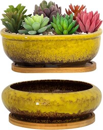 ARTKETTY Doniczki na sukulenty, ceramiczne doniczki na sukulenty