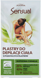 Joanna Sensual, plastry do depilacji ciała, mocne, 12