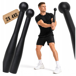 2x Maczuga 4KG Maczugi do Ćwiczeń Clubbell Gimnastyczne