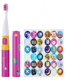 Brush-Baby Go-Kidz Podróżna szczoteczka soniczna, różowa, 1 sztuka