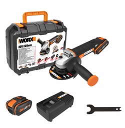 Szlifierka kątowa Worx WX803 Akumulatory 2Ah i 4Ah