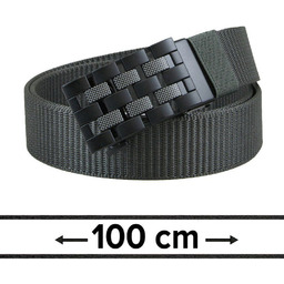 Pasek Materiałowy, Grafitowy 100 cm, Solidny, Automatyczna Klamra,