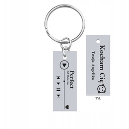 Grawerowany Brelok do Kluczy z Muzyką Dzień Kobiet