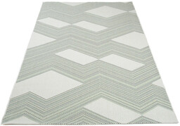 Edinos Dywan sznurkowy w zielony zygzak L1-B44