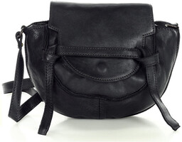 Marco Mazzini Torebka listonoszka skórzana saddle bag czarny