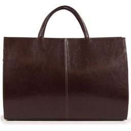 Skórzana damska aktówka DAN-A T19 czekoladowa