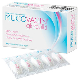Mucovagin Nawilżające globulki dopochwowe 10szt