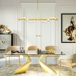 Lampa wisząca Kare Scala Balls, złota
