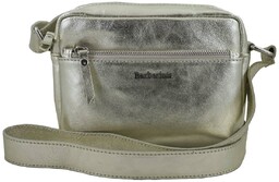 Listonoszka skórzana metalizowana - Złota