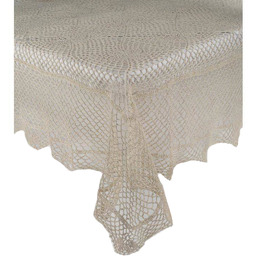 Obrus 120 x 120 Szydełkowany wz. 021 Beżowy