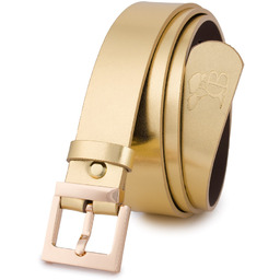 Pasek skórzany BELTIMORE r.110-125 cm D74 złoty