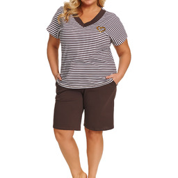 Krótka piżama damska Doctor Nap PM.7471 Brownie brązowa
