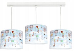 Lampa sufitowa do pokoju dziecka Słonik Błękitny żyrandol