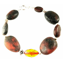 Bransoletka z bursztynu wiśniowego