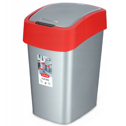 Kosz na śmieci Curver Flip Bin 50L, czerwony