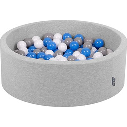KiddyMoon Suchy Basen 90X30cm/300Piłek  7Cm, Okrągły Miękki