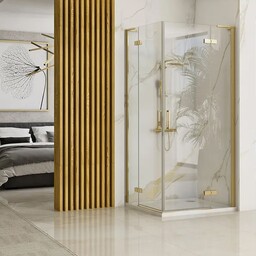 Rea Kabina Prysznicowa REA Hugo Double 100x100 Złota