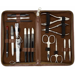 Kellermann 9205 zestaw do manicure i pedicure, brązowy