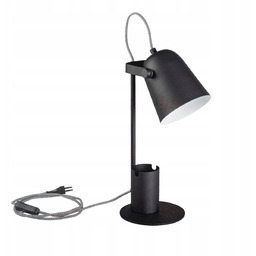 Lampka biurkowa Raibo czarna E27 pojemnik Retro