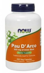 NOW Pau D''Arco - 250 kapsułek