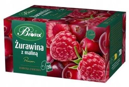 BiFix Herbata owocowa Żurawina z maliną, 20x2g