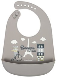 CANPOL BABIES Śliniak Bonjour Paris 74/027 Beżowy Pieluszki