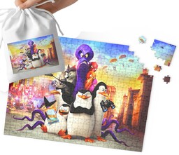 PUZZLE - Pingwiny z Madagaskaru WZORY Z BAJEK