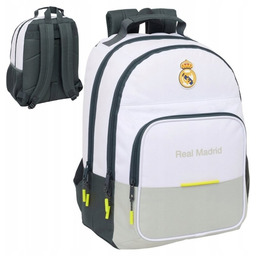 SAFTA PLECAK SZKOLNY MLODZIEŻOWY BIAŁY POJEMNY DWUKOMOROWY REAL