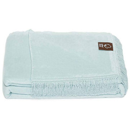 Cotton Cloud Koc Housie Plain Jasno Niebieski