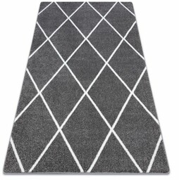 Dywan SKETCH - F728 szaro/kremowy trellis - Romby