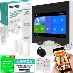 Alarm Bezprzewodowy 3x Czujnik Ruchu Drzwi 2x Okno