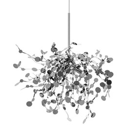 Lampa wisząca MONETE SINGLE chrom - metal